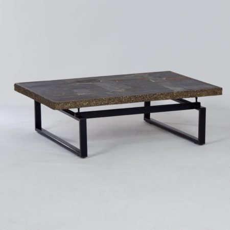 Brutalist Coffee Table with Mosaic by Paul Kingma, 1970s