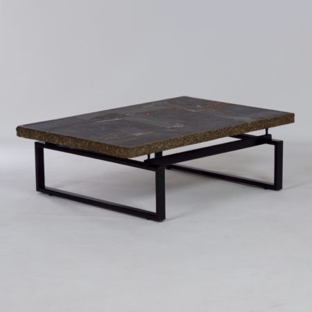 Brutalist Coffee Table with Mosaic by Paul Kingma, 1970s