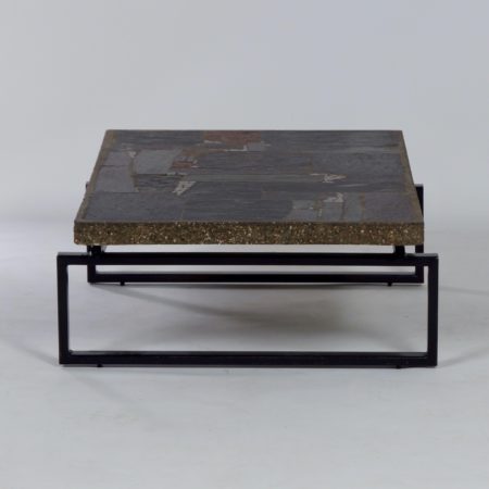 Brutalist Coffee Table with Mosaic by Paul Kingma, 1970s