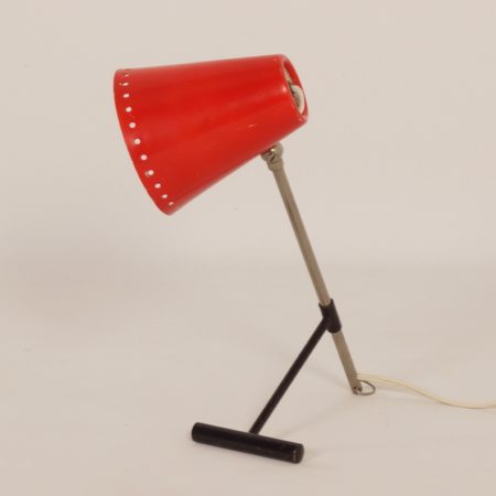 Red Bambi Table Lamp by Floris Fiedeldij for Artimeta, 1950s.