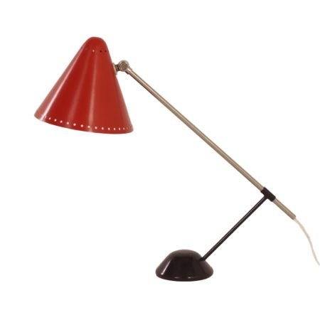 Red Table Lamp Model “M1” by Floris Fiedeldij for Artimeta, 1950s