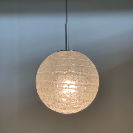 Glass Globe Pendant by Doria Leuchten, 1970s