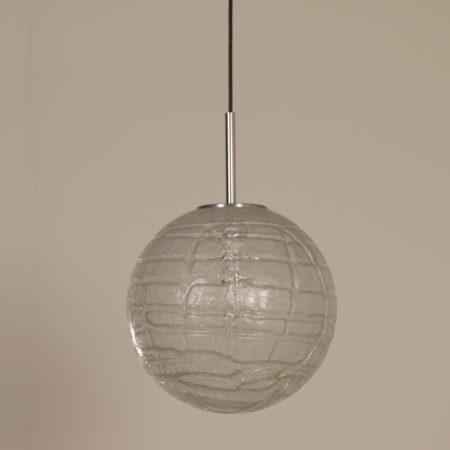 Glass Globe Pendant by Doria Leuchten, 1970s