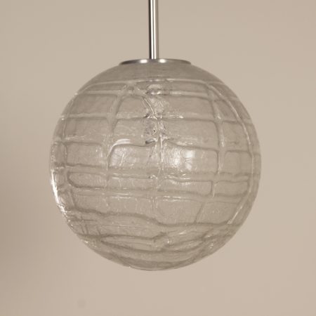 Glass Globe Pendant by Doria Leuchten, 1970s