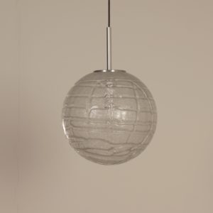 Glass Globe Pendant by Doria Leuchten, 1970s