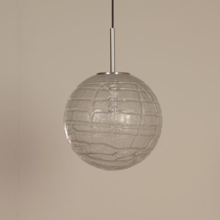 Glass Globe Pendant by Doria Leuchten, 1970s