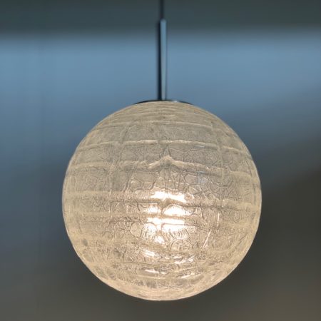 Glass Globe Pendant by Doria Leuchten, 1970s