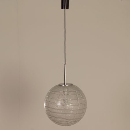 Glass Globe Pendant by Doria Leuchten, 1970s