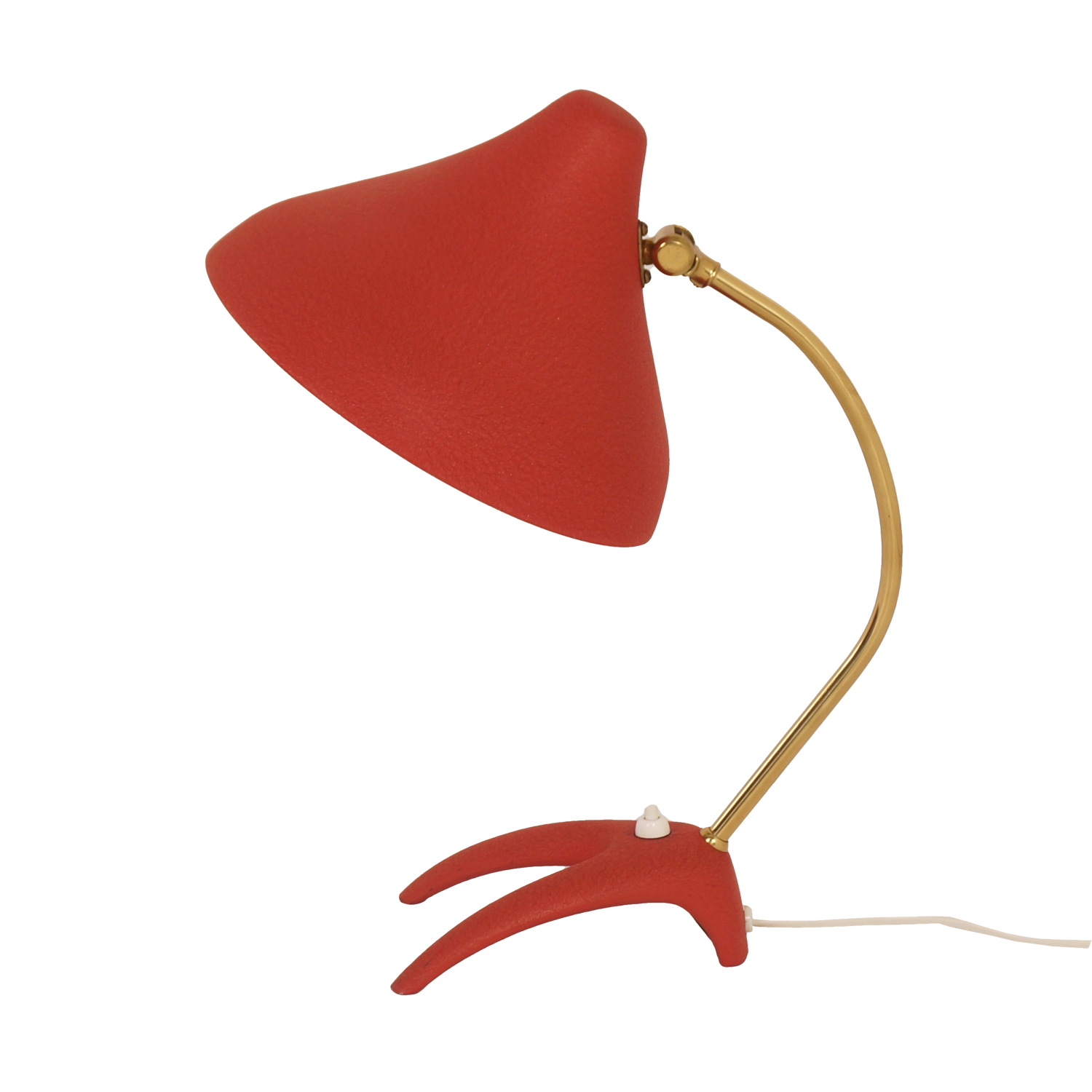 Red Desk Lamp by Ewa Värnamo Zweden, 1950s