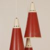Red Perfolux Pendant by N. Hiemstra for Hiemstra Evolux, 1950s