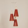 Red Perfolux Pendant by N. Hiemstra for Hiemstra Evolux, 1950s