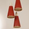 Red Perfolux Pendant by N. Hiemstra for Hiemstra Evolux, 1950s