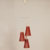 Red Perfolux Pendant by N. Hiemstra for Hiemstra Evolux, 1950s