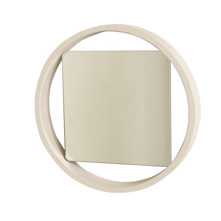 White Wall Mirror DZ84 by Benno Premsela for 't Spectrum, 1950s
