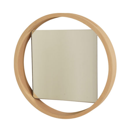Birch Wall Mirror DZ84 by Benno Premsela for 't Spectrum, 1950s