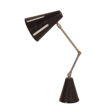 Black “Sun Series” Piano light “Model 7” by H. Busquet for Hala, 1950s