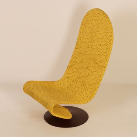 Yellow 123 Chair by Verner Panton for Fritz Hansen, 1970s