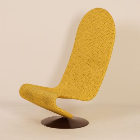 Yellow 123 Chair by Verner Panton for Fritz Hansen, 1970s