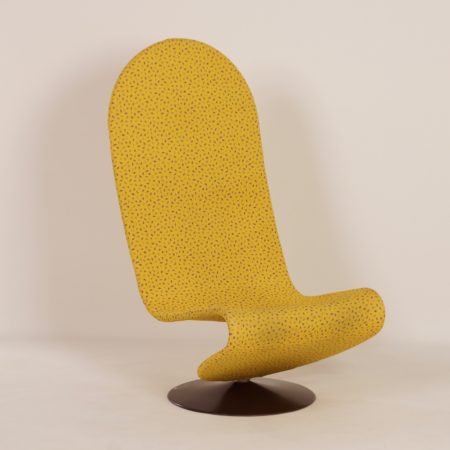 Yellow 123 Chair by Verner Panton for Fritz Hansen, 1970s