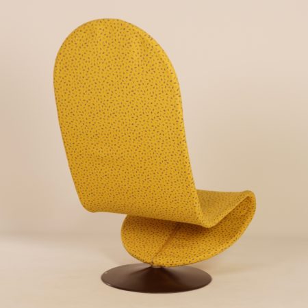 Yellow 123 Chair by Verner Panton for Fritz Hansen, 1970s