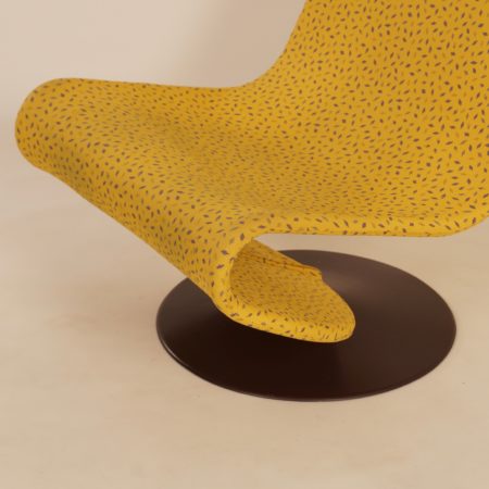 Yellow 123 Chair by Verner Panton for Fritz Hansen, 1970s