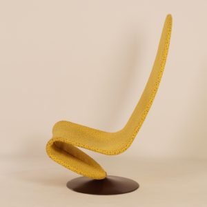 Yellow 123 Chair by Verner Panton for Fritz Hansen, 1970s