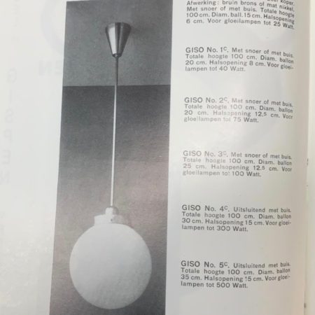 Giso Pendant by W.H. Gispen for Gispen, 1930s