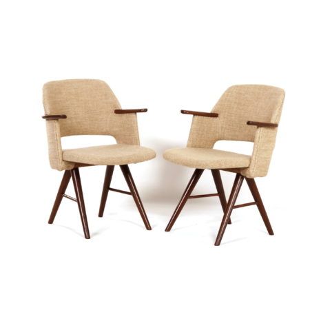 Pair of FT30 Dining Arm Chairs by Cees Braakman for Pastoe, 1950s