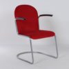 413-R Gispen Chair in New Red Manchester Rib, 1950s