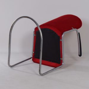 413-R Gispen Chair in New Red Manchester Rib, 1950s