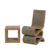Wiggle Chair and Side Table by Frank O. Gehry for Vitra, 2000s