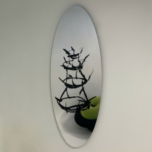 Scolabottigle Mirror by Dino Gavina for Centro Duchamp, 1990s