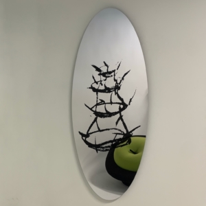 Scolabottigle Mirror by Dino Gavina for Centro Duchamp, 1990s