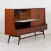 Teak Highboard by Louis van Teeffelen for Webé, 1960s &#8211; With Tiles from Ravelli