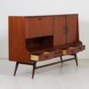 Teak Highboard by Louis van Teeffelen for Webé, 1960s &#8211; With Tiles from Ravelli