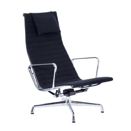 EA 124 Lounge Chair by Charles and Ray Eames for Vitra, 2000s - Black Hopsack