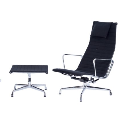 EA 124 Lounge Chair with ottoman by Charles and Ray Eames for Vitra, 2000s