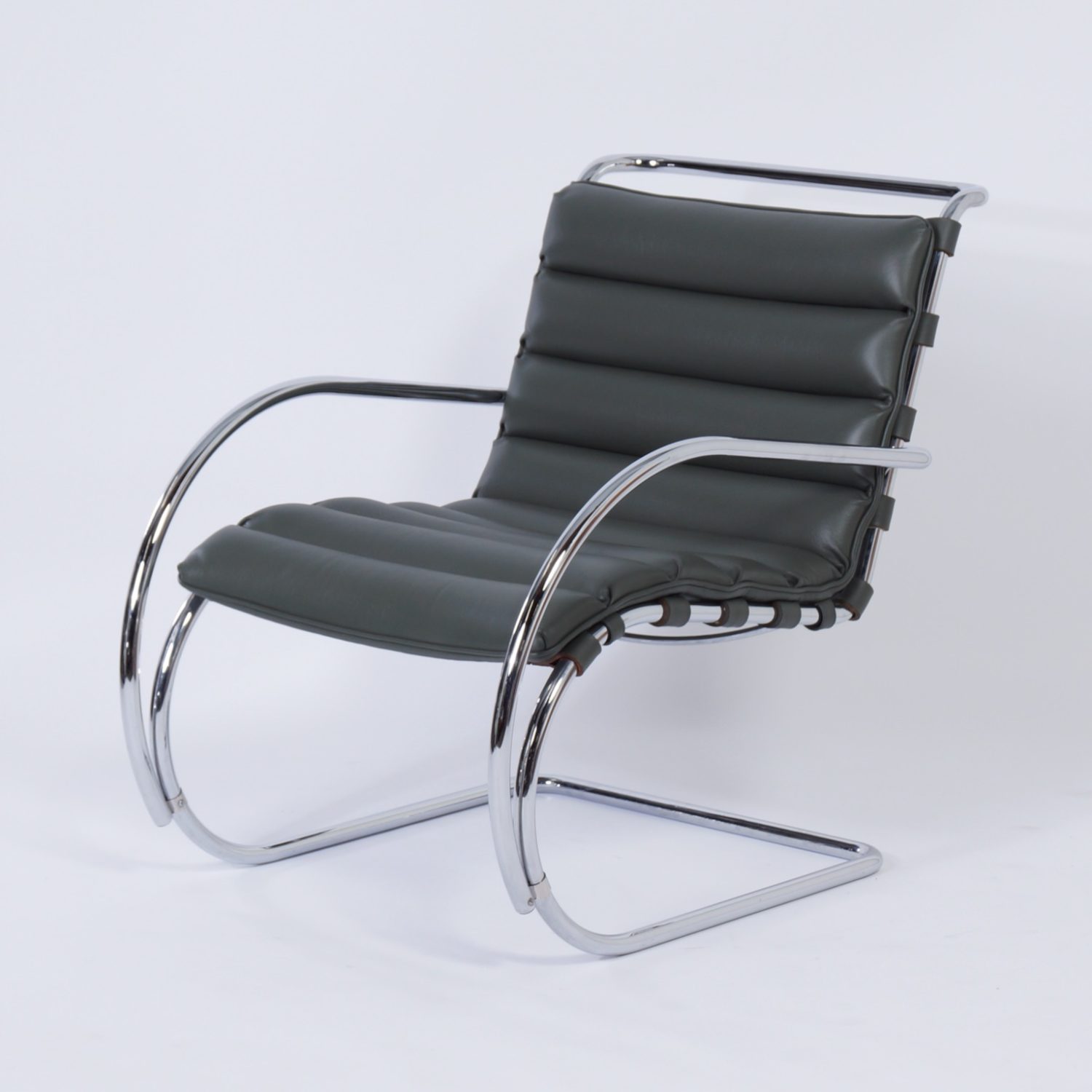 MR Lounge Chair with Hocker by Mies van der Rohe for Knoll, 2000s