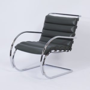 MR40 Lounge Chair with Hocker by Mies van der Rohe for Knoll, 2000s &#8211; Bauhaus Design, Leather