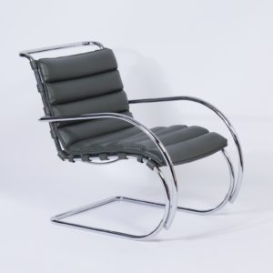 MR40 Lounge Chair with Hocker by Mies van der Rohe for Knoll, 2000s &#8211; Bauhaus Design, Leather