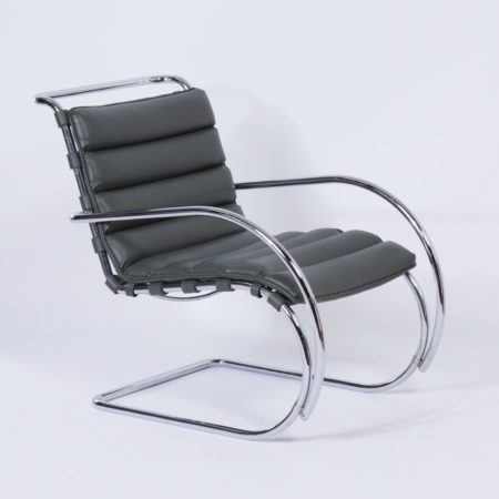 MR40 Lounge Chair with Hocker by Mies van der Rohe for Knoll, 2000s