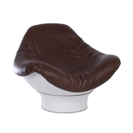 Rodica Chair by Mario Brunu for Comfort Italy, 1968 - New Leather Upholstery