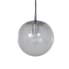 Glass Hanging Lamp by Dijkstra Lampen, 1970s – Aluminum Inside