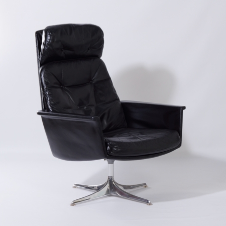 Sedia Swivel Chair by Horst Brüning for Cor, 1960s &#8211; Black Leather