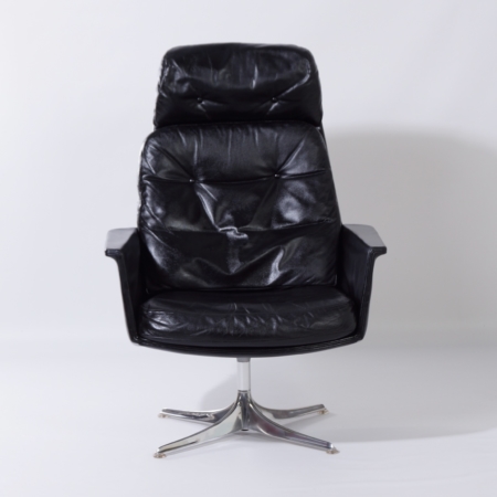 Sedia Swivel Chair by Horst Brüning for Cor, 1960s &#8211; Black Leather