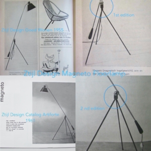 Magneto Floor Lamp by H. Fillekes for Artiforte, 1950s &#8211; Rare 1st Edition