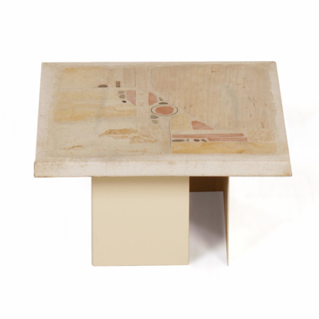 White Coffee Table by Paul Kingma, 1980s – Square 59 cm