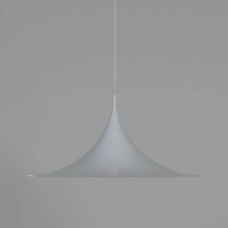 White Semi Pendant by Bonderup and Thorup for Fog Morup, 1960s | 60 cm