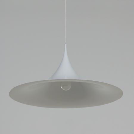White Semi Pendant by Bonderup and Thorup for Fog Morup, 1960s | 60 cm