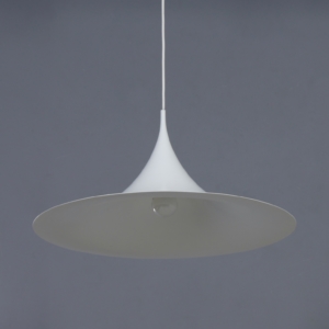 White Semi Pendant by Bonderup and Thorup for Fog Morup, 1960s | 60 cm